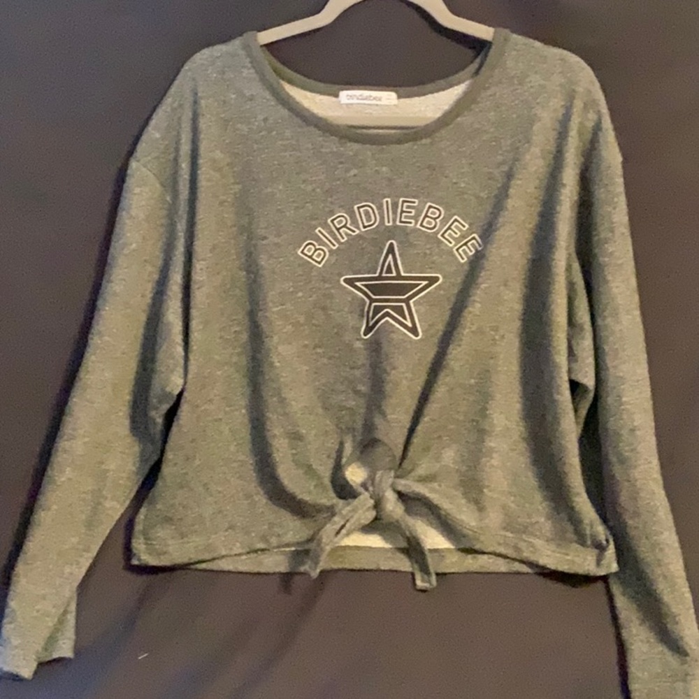 Birdiebee Crop Top with front tie Size XXL
